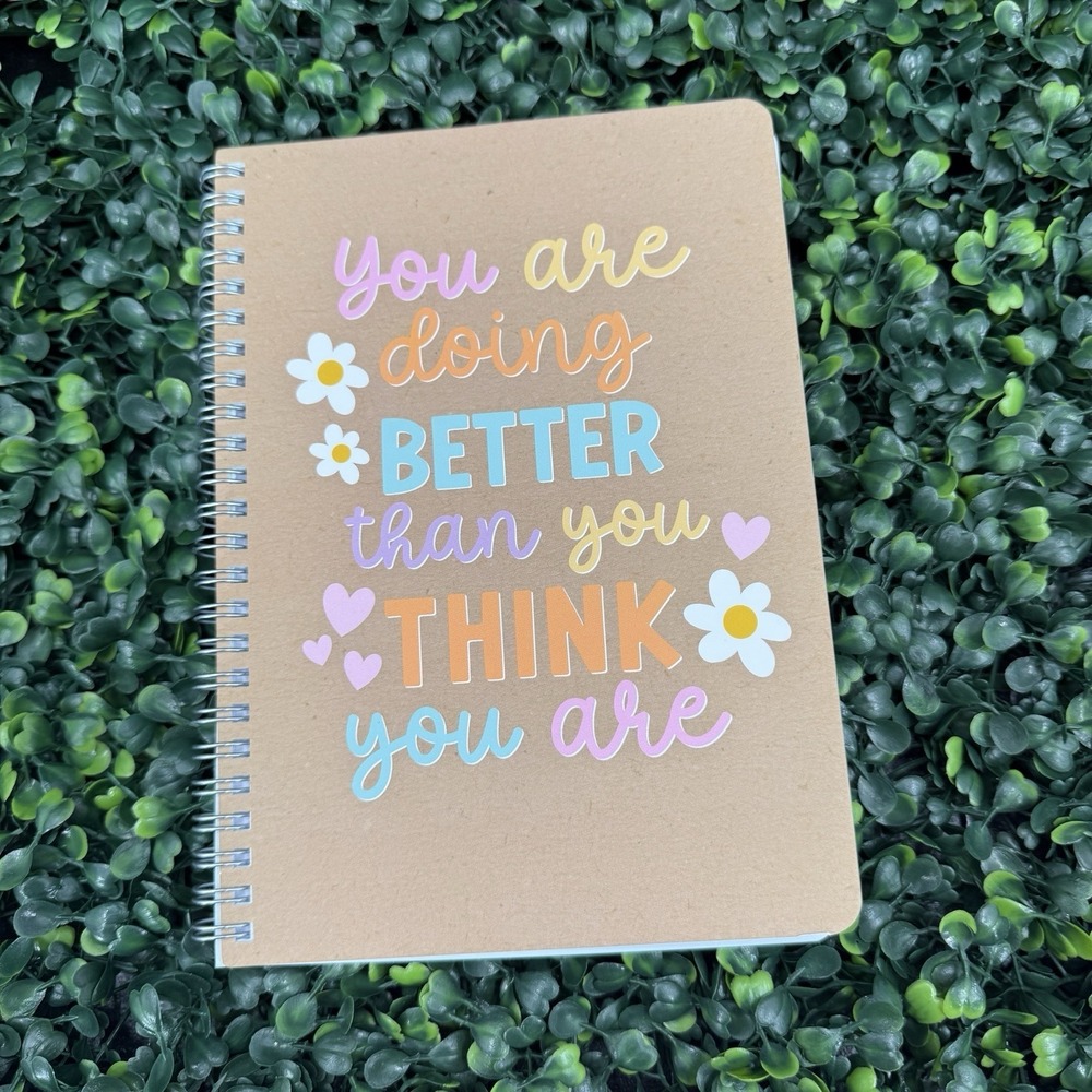 Journaling Spiral Bound Notebook Diary Writing Inspirational Motivation SelfCare